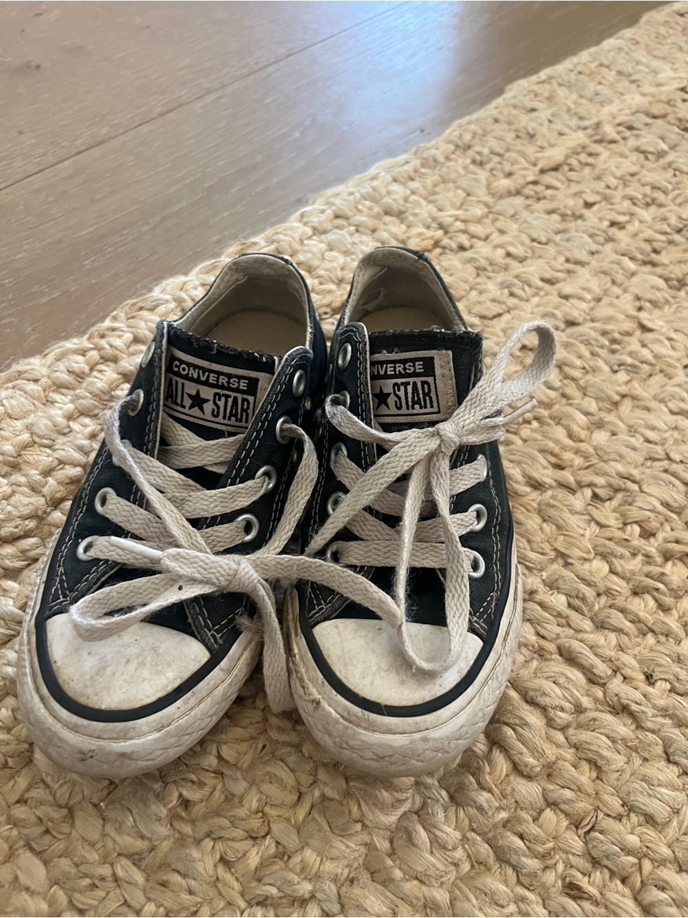 Converse Kids Black & White Low Top All Star Sneakers